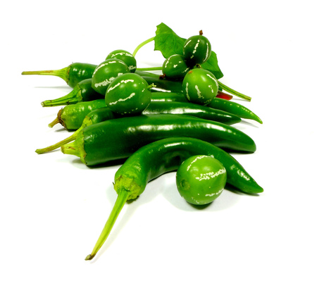 peppers and cucumbers ornamentalの写真素材