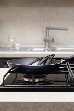 Modern interior and details in european apartmentの写真素材