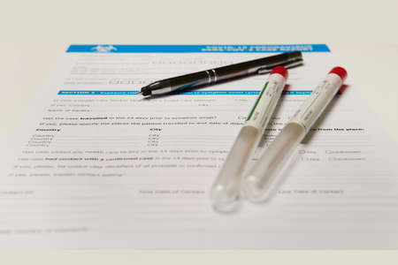 Reporting of covid-19 coronavirus case by regular paper form