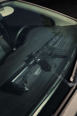 Assault carbine left by owner illegaly inside car