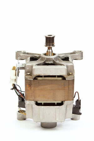 Unmounted washing machine engine removed for repairの写真素材