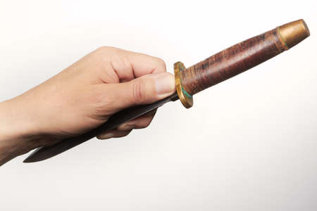 Various details of grip for throwing weapons - detail of hand and fingers