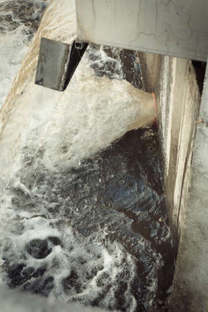 Location of micro hydropower plant on small river before launching