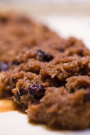 Making of classic strudel fille with apples, cranberries, walnuts and cinnamonの写真素材