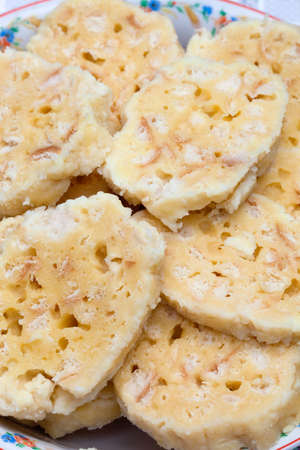 Czech Culinary Specialty - White Bread Dumplings.の写真素材