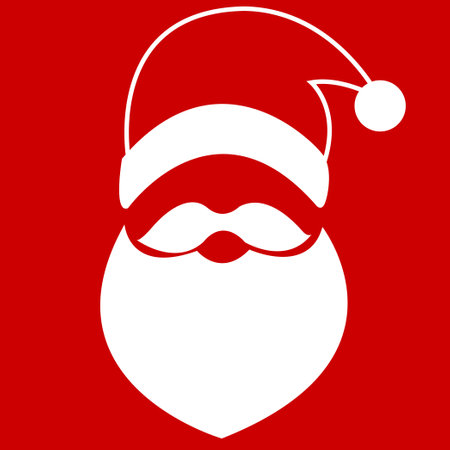 Santa's Hat and Beard with backgroundのイラスト素材