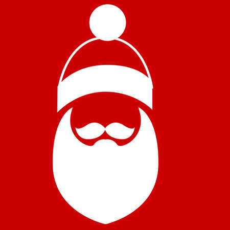 Santa's Hat and Beard with backgroundのイラスト素材