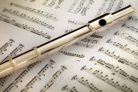 Solid Silver Flute Head Jointの写真素材