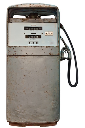 Isolated Vintage Gas Station Vertical view のeditorial素材