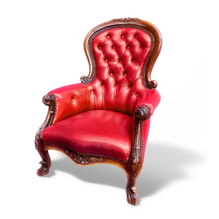Red Vintage Armchair/isolatedの写真素材