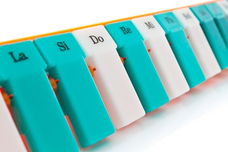 Melodeon/Closeup on keys の写真素材