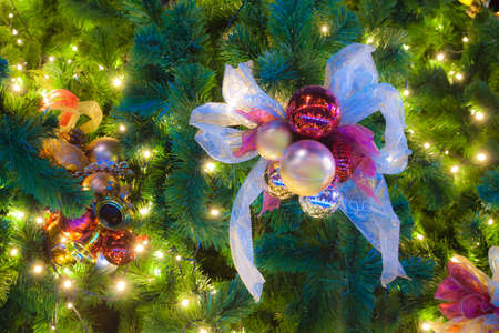 Ornaments on a Christmas Tree の写真素材