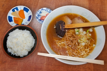 Set of Japanese Ramen Noodleの写真素材