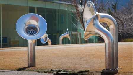 KANAZAWA, JAPAN - MARCH 29  Installations of the 21st Century Museum of Contemporary Art  The museum was  designed by Kazuyo Sejima and Ryue Nishizawa in 2004 on March 29, 2012 in Kanazawa, Japan のeditorial素材