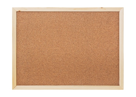 Isolated Blank Cork board with wooden frameの写真素材