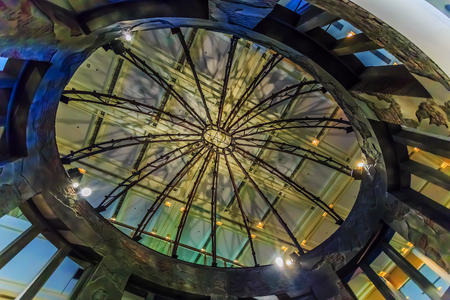 Hiroshima, Japan - November 15 2013  Hiroshima Peace Memorial Museum   Full size model of the Atomic Dome inside the Museumのeditorial素材