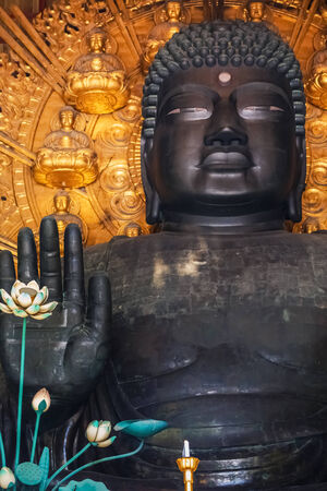  The Great Buddha at Todaiji Temple in Naraの写真素材