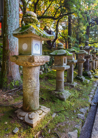 Stone Lanterns at Kasuga Taisha in Naraのeditorial素材