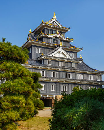 Okayama Castle or Crow Castle in Okayamaのeditorial素材