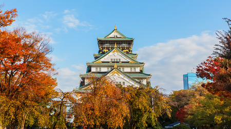  Osaka Castle in autumnのeditorial素材
