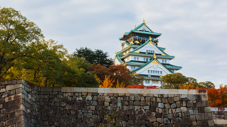 Osaka Castle in autumnのeditorial素材