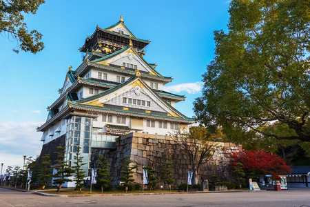 View Osaka Castle in autumn in JapanOSAKA, JAPAN - NOVEMBER 18  Osaka Castle in Osaka, Japan on November 18, 2013  One of Japanのeditorial素材