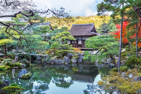 Chisen-kaiyushiki, Pond-stroll garden in Ginkaku-ji temple in Kyotoのeditorial素材