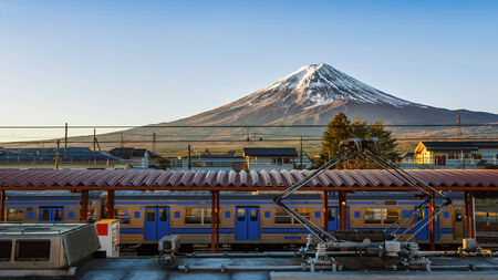 Mt  Fuji at Kawaguchiko Stationのeditorial素材