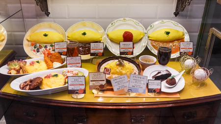 TOKYO, JAPAN - NOVEMBER 23  Food Model in Tokyo, Japan on November 23, 2013  Displayed in front of Japanese restaurant itのeditorial素材