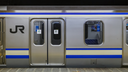 TOKYO, JAPAN - NOVEMBER 24  JR Train in Tokyo, Japan on November 24, 2013  The heart of Japanのeditorial素材