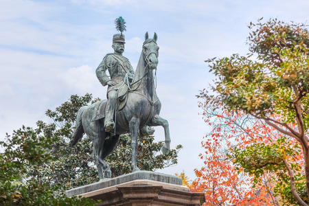 Statue of the Imperial Prince Komatsunomiya Akihitoのeditorial素材