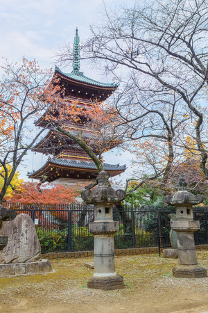 Five Storied Pagoda of Kaneiji Temple at Ueno Park in Tokyoのeditorial素材