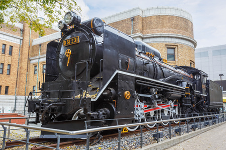 Steam Locomotive in front of National Museum of Nature and Science in Tokyoのeditorial素材