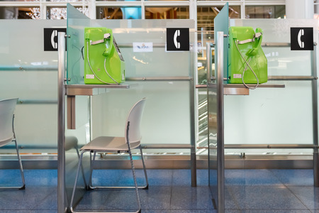 TOKYO, JAPAN - NOVEMBER 26  International phone in Tokyo, Japan on November 26, 2013  International call can be made via telephone in the airport by using coin or cash card at Haneda Airportのeditorial素材