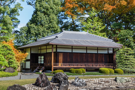 Seiryu-en garden and Teahouse at Nijo Castle in Kyoto, Japanのeditorial素材