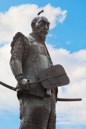 Statue of Toyotomi Hideyoshi in Osaka, Japanのeditorial素材