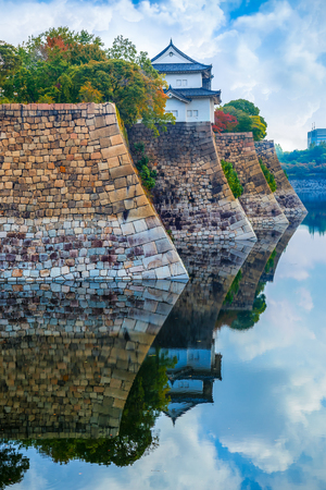 Moat of Osaka Castle in Osakaのeditorial素材