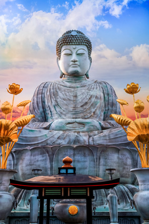 Hyogo Daibutsu - The Great Buddha at Nofukuji Temple in Kobe, Japanの写真素材