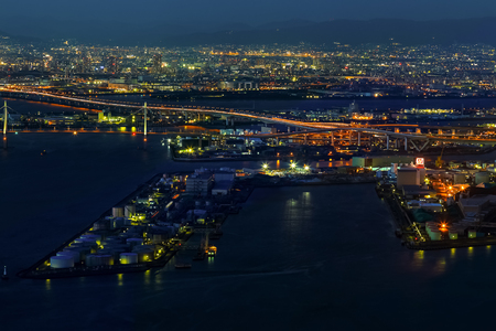 Osaka Bay in Osaka Japanのeditorial素材