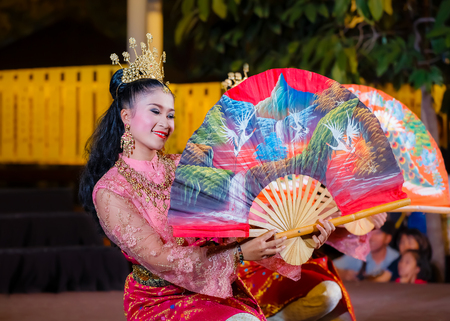BANGKOK, THAILAND - JANUARY 16: Thai Culture Festival in Bangkok, Thailand on January 16, 2014. Participants take part in the celebration of Thai Traditional Culture Festival at Lumpini Parkのeditorial素材