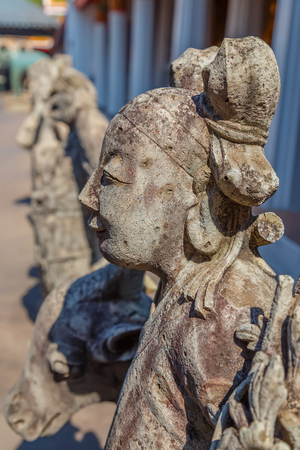 Guardian Statue at Wat Arun - the Temple of Dawn in Bangkok, Thailandのeditorial素材