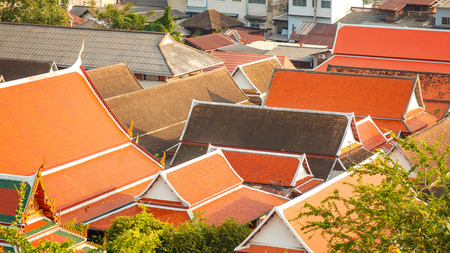 Roof of Typical Thai Houseの写真素材