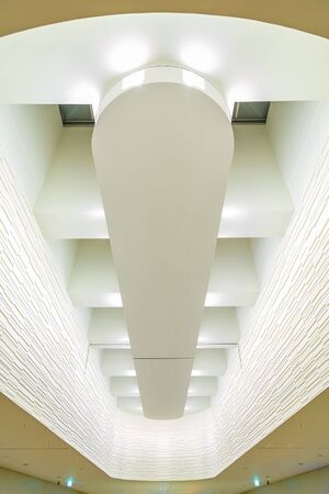 TOKYO, JAPAN - NOVEMBER 29, 2015: Detail of interior design at the terminal two of Narita international airportのeditorial素材