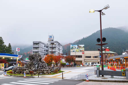 NIKKO, JAPAN - NOVEMBER 17, 2015: Nikko is a town at the entrance to Nikko National Park, most famous for Toshogu - most lavishly decorated shrine and the mausoleum of Tokugawa Ieyasuのeditorial素材
