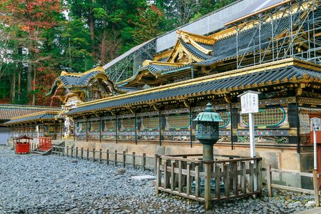 Karamon Gate - The gate of the main Shrine at Tosho-gu shrine in Nikko, Tochigi, JapanNIKKO, JAPAN - NOVEMBER 17, 2015: Karamon Gate - The gate of the main Shrine at Tosho-gu shrineのeditorial素材