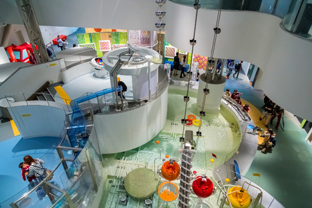 NAGOYA, JAPAN - NOVEMBER 18, 2015: Nagoya City Science Museum houses the largest planetarium in the world, it portrays life sciences and general science with a variety of hands-on exhibitsのeditorial素材