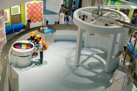 NAGOYA, JAPAN - NOVEMBER 18, 2015: Nagoya City Science Museum houses the largest planetarium in the world, it portrays life sciences and general science with a variety of hands-on exhibitsのeditorial素材