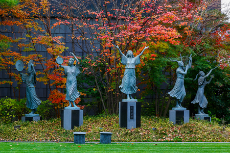 MATSUMOTO, JAPAN - NOVEMBER 21, 2015:  Matsumoto City Museum of Art built in 2002. Museum specialized are installations and paintings by Japanese artistsのeditorial素材