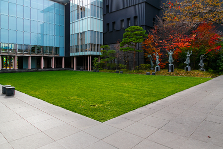 MATSUMOTO, JAPAN - NOVEMBER 21, 2015:  Matsumoto City Museum of Art built in 2002. Museum specialized are installations and paintings by Japanese artistsのeditorial素材