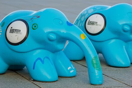 YOKOHAMA, JAPAN - NOVEMBER 24 2015: ZOU-NO-HANA TERRACE opened on June 2nd, 2009 to celebrate the milestone of 150 years since the Yokohama port's openingのeditorial素材